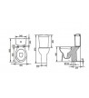 Basin Tema Set AMEA HP-Trap (Bottoms) EN 16030 with Cover Duroplast Soft Close & Cistern