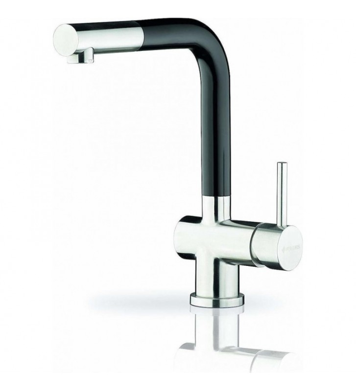 Pyramis Capriccio Fusion Sink Faucet Stainless Steel Mixer-Black With Ceramic Tray And Extendable Shower