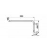 Shower Bar Tema Inox Horizontal Corner Ø32 (82006)