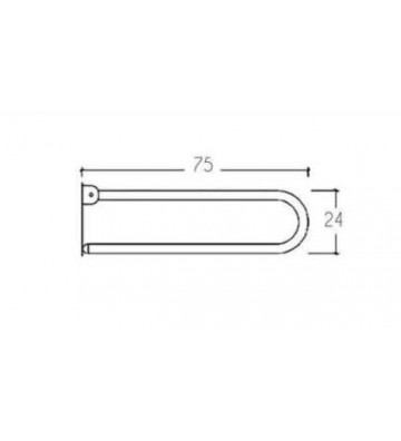 Μπάρα Στήριξης Tema Ανακλινόμενη Inox 75cm Ø32 (82007)