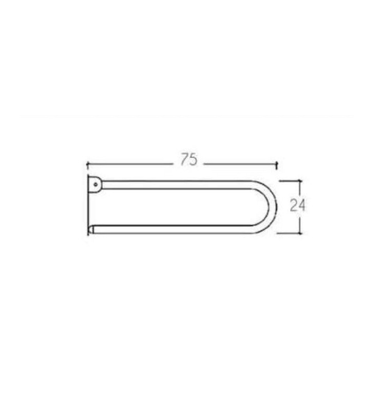 Μπάρα Στήριξης Tema Ανακλινόμενη Inox 75cm Ø32 (82007)
