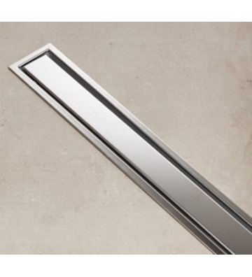 Floor Siphon Tema Chrome Shower Duct with Adjustable Height PVC Body With Reversible Inox Grill