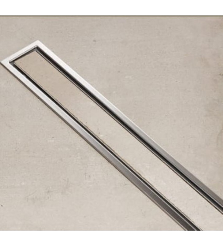 Floor Siphon Tema Chrome Shower Duct with Adjustable Height PVC Body With Reversible Inox Grill