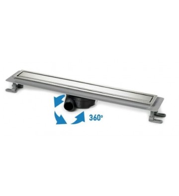 Floor Siphon Tema Chrome Shower Duct with Adjustable Height PVC Body With Reversible Inox Grill