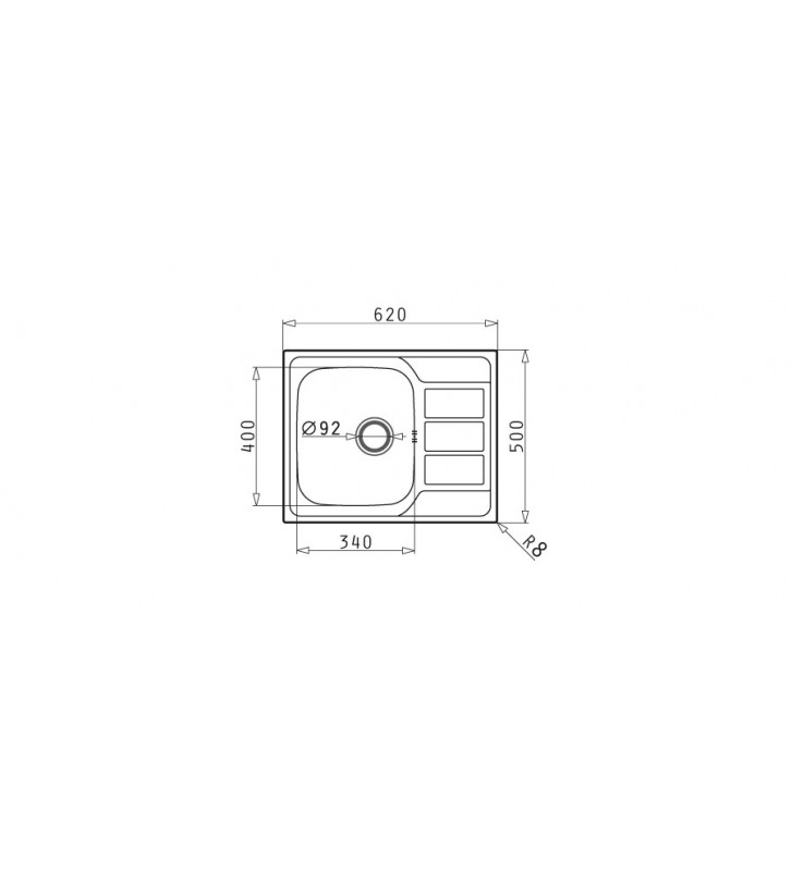 Νεροχύτης Pyramis Ανοξείδωτος Athena  Ένθετος Αντιστρεφόμενος Σατινέ (62X50) 1B 1D