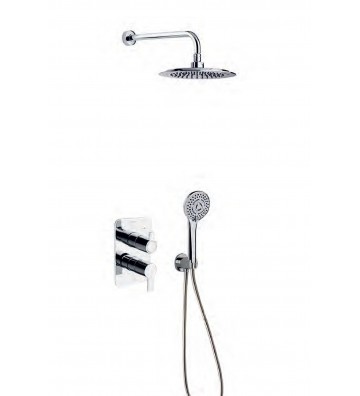 Ramon Soler Blautherm Chrome Two-Exit Built-in Mixer Set with Bell and Telephone