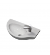 Porcelain Bath Sink Hanging Serel Friendly 6741 57 x 32 cm White Right