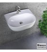 Νιπτήρας Μπάνιου Πορσελάνης  Κρεμαστός  Bianco Ceramica Studio (39050) 50×42 cm Λευκός