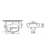 Porcelain Bath Sink Hanging Bianco Ceramica Studio (39050) 50 × 42 cm White