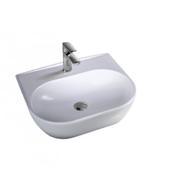 Porcelain Bathroom Sink Hanging Bianco Ceramica Studio (39045) 45 × 32 cm White