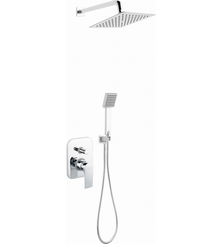 Ferro Algeo Square Two-Exit Built-in Mixer Set with Bell and Telephone (BAQ7P-SET1-S)
