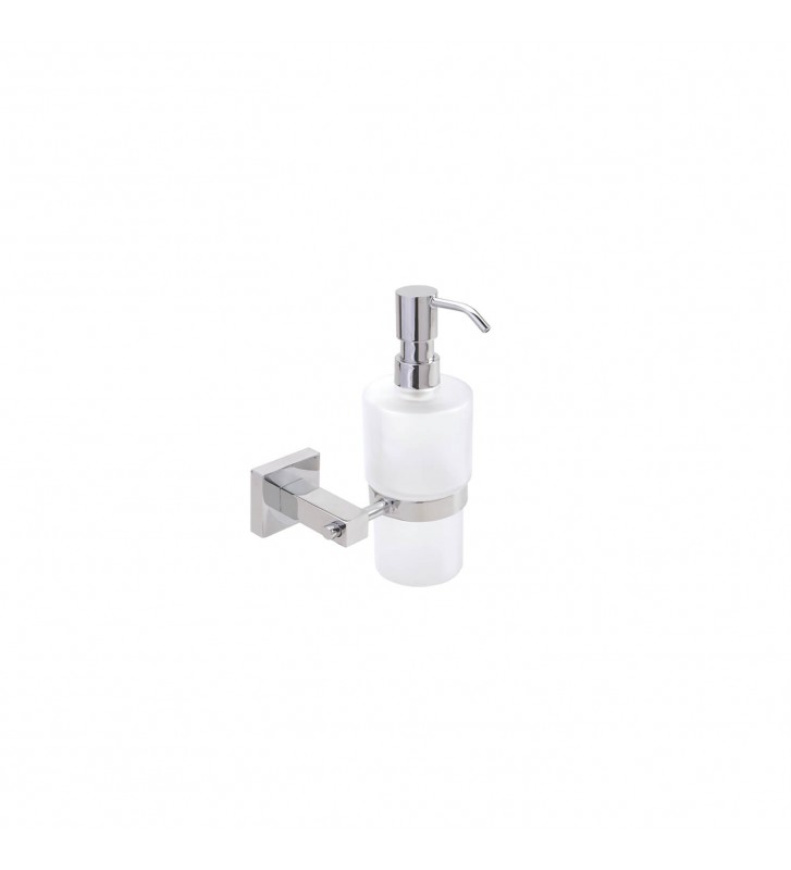 Επιτοίχιο Dispenser Γυάλινο Ορειχάλκινο Ασημί  Creavit Svida (BS44606)