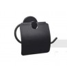 Creavit Planet Paper Holder Matte Black With Cover DR 27015 N