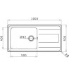 Pyramis Inox Alea 1B 1D (100X50) Polished Reversible Sink