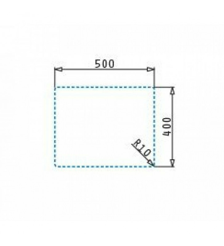 Sink Pyramis Pyragranite Tetragon 1B UM Substrate 50x40cm