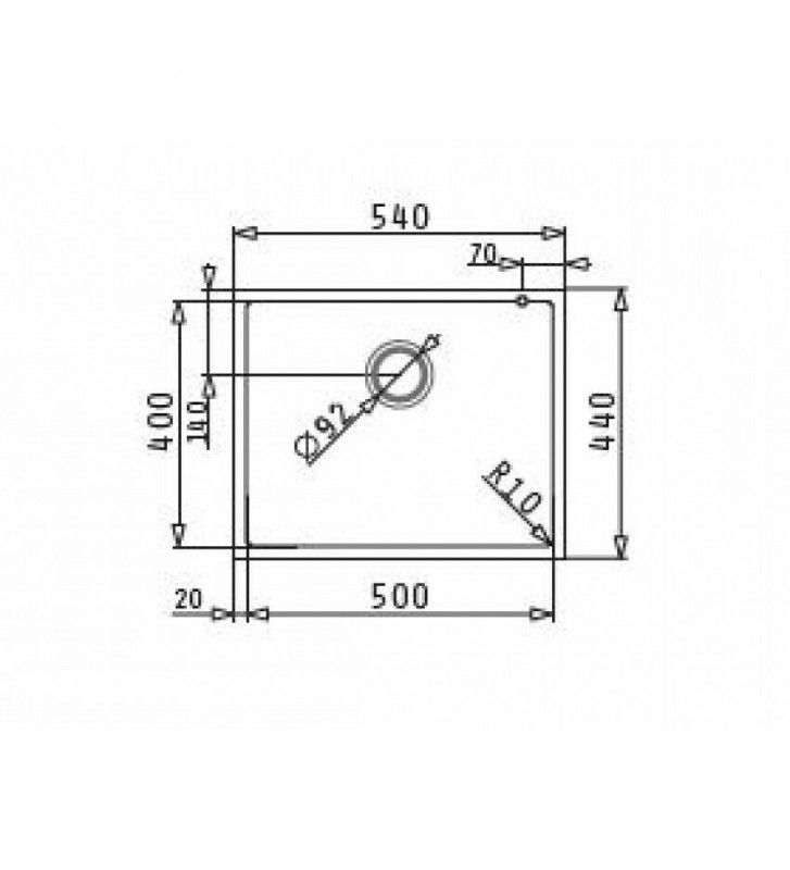 Νεροχύτης Pyramis Pyragranite Tetragon 1B UM Υποκαθήμενος 50x40cm
