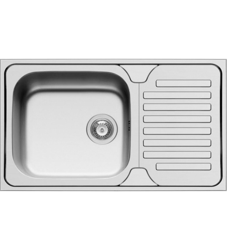 Νεροχύτης Pyramis Ανοξείδωτος Dorian Γυαλισμένος Ένθετος Αντιστρεφόμενος  (86X50) 1B 1D