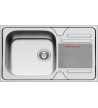 Pyramis Stainless Steel Sink Dorian Textured Inverted Reversible (86X50) 1B 1D