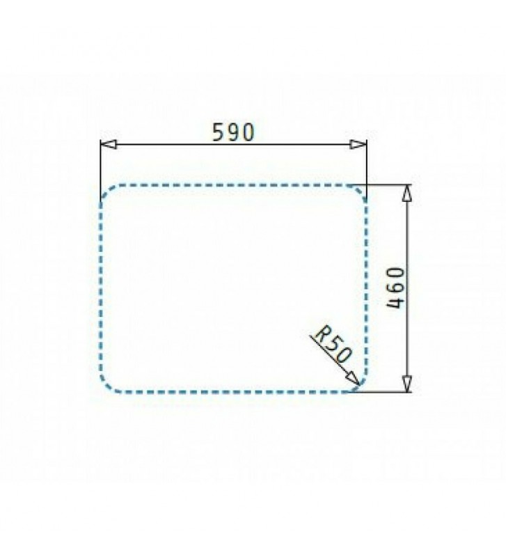 Νεροχύτης Pyramis Ανοξείδωτος Space Plus  Γυαλισμένος Ένθετος  (61x48) 1B