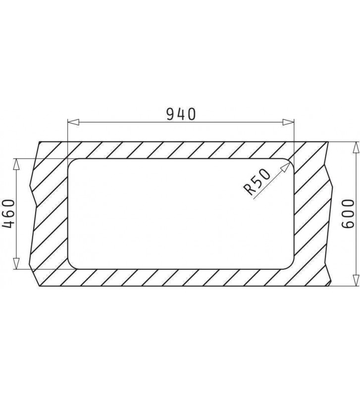 Pyramis Stainless Steel Sink Space Plus Polished Reversible Insert (96x48) 1B 1D