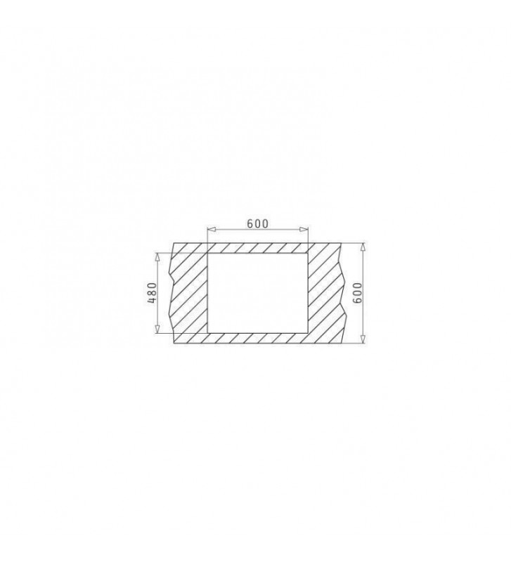 Pyramis Stainless Steel Sink Satin Reversible Insert (62x50) 1B 1D