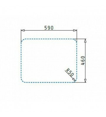 Νεροχύτης Pyramis Ανοξείδωτος Space Plus  Γυαλισμένος Ένθετος  (61x48) 1B
