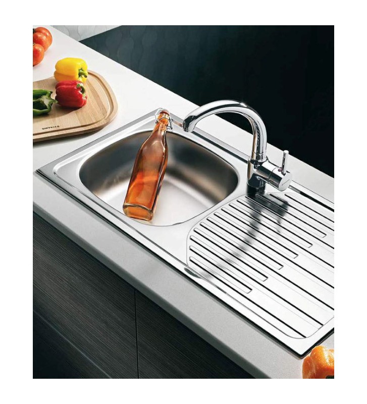 Pyramis Stainless Steel Sink ET 33 FORK Satin Reversible Insert (86x43,50)