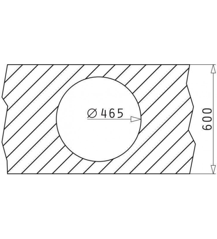 Pyramis Stainless Steel Sink Kiba Insert Polished (48.5x48.5cm)