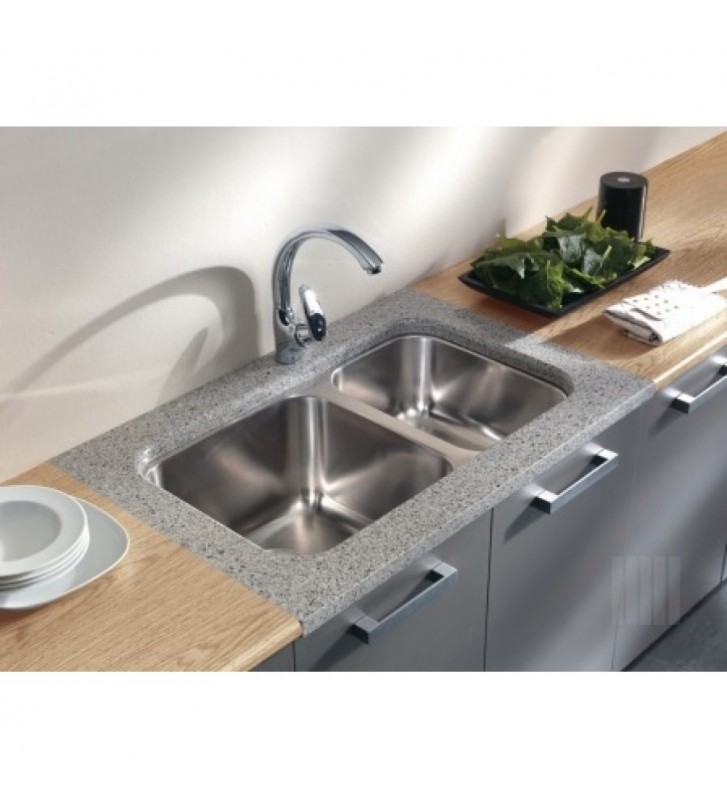 Νεροχύτης Pyramis Ανοξείδωτος Υποκαθήμενος IRIS  1B Γυαλισμένος (50 x 40)