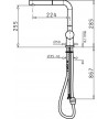 Pyramis Elegant Aladia Sink Faucet with Extendable Shower and Chrome Spiral
