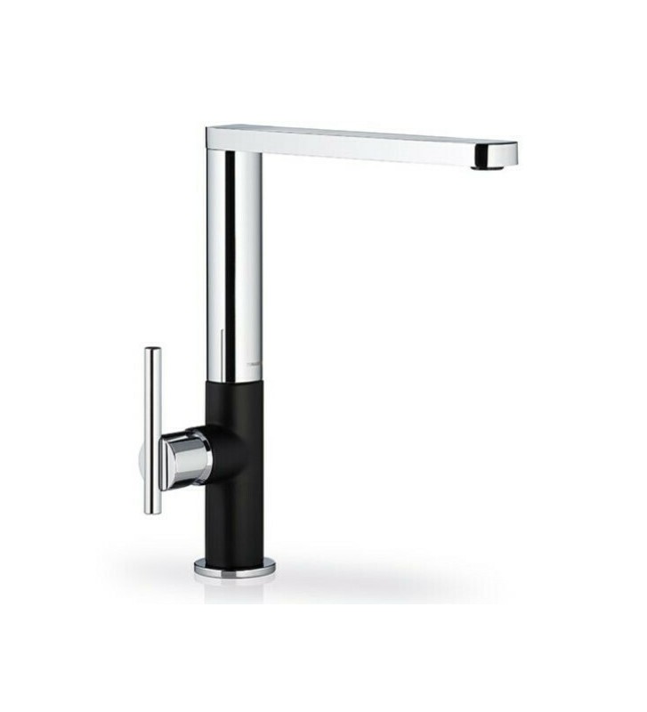 Sink Faucet Pyramis Grazia Elegant Tall Mixing Chrome with Black With Ceramic Disc (090920501)