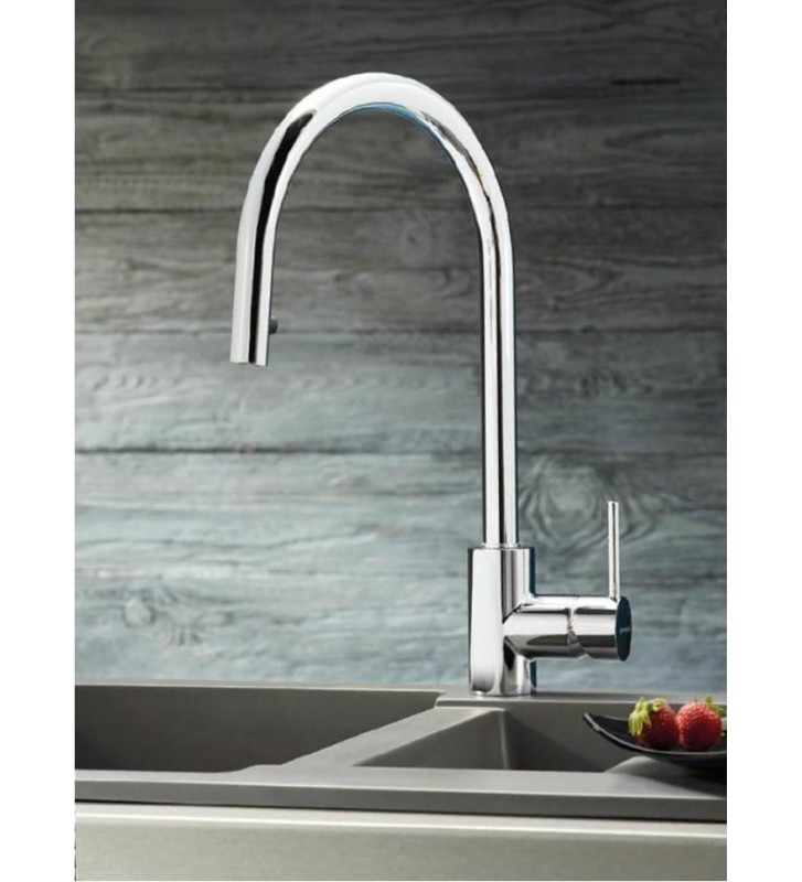 Pyramis Amada Sink Faucet High Mixing Chrome With Ceramic Tray