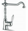 Pyramis Baroque Sink Faucet High Mixing Chrome With Ceramic Tray