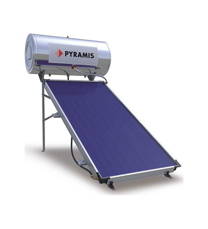 Ηλιακός Θερμοσίφωνας Pyramis Glass 160lt / 2m² με ένα Συλλέκτη Επιλεκτικός Τριπλής Ενέργειας