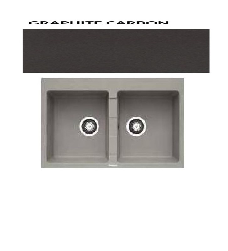 Sink Pyramis Pyragranite Essential Sparta 2B Insert 78x50cm