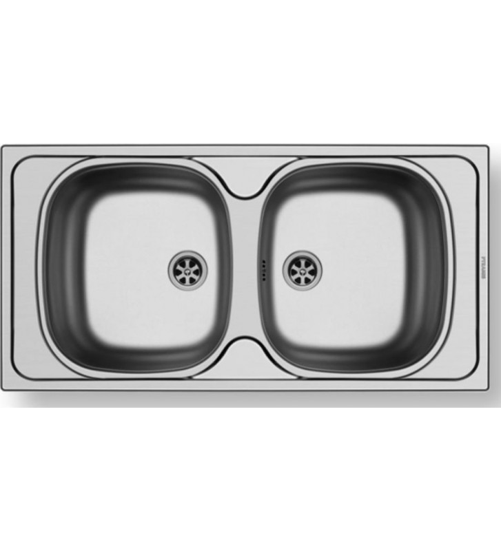 Pyramis Stainless Steel Sink Basic E33 / 33 Satin Reversible Insert (86x43,50)