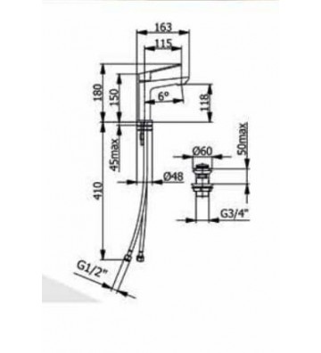 Washbasin faucet Demm Sleek Rose Gold (9910RG)