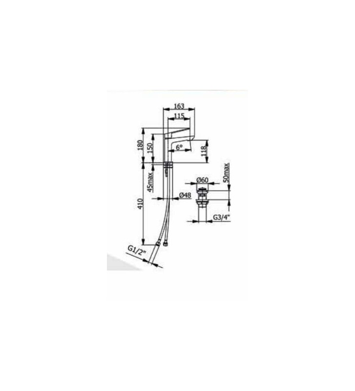 Washbasin faucet Demm Sleek Rose Gold (9910RG)