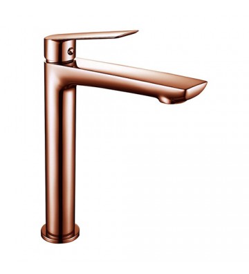 Μπαταρία Νιπτήρα Ψηλή  Demm Sleek Rose Gold με βαλβίδα pop-up (9914RG)