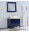 Bathroom Furniture Solid Pine "Orion-B" with base-cabinet 100cm, lid & Mirror