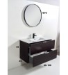 Bathroom Furniture Marcella Oak 100 Marine Plywood with Veneer Oak Base, sink, mirror