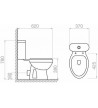 Basin Set Pyramis Nerita Floor P-Trap (Rear Fittings) with Soft Close Cover & Cistern
