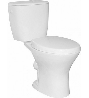 Basin Set Pyramis Karystos II Rimless Floor P-Trap (Rear Fittings) with Soft Close Cover & Cistern