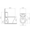 Basin Set Pyramis Karystos II Rimless Floor P-Trap (Rear Fittings) with Soft Close Cover & Cistern