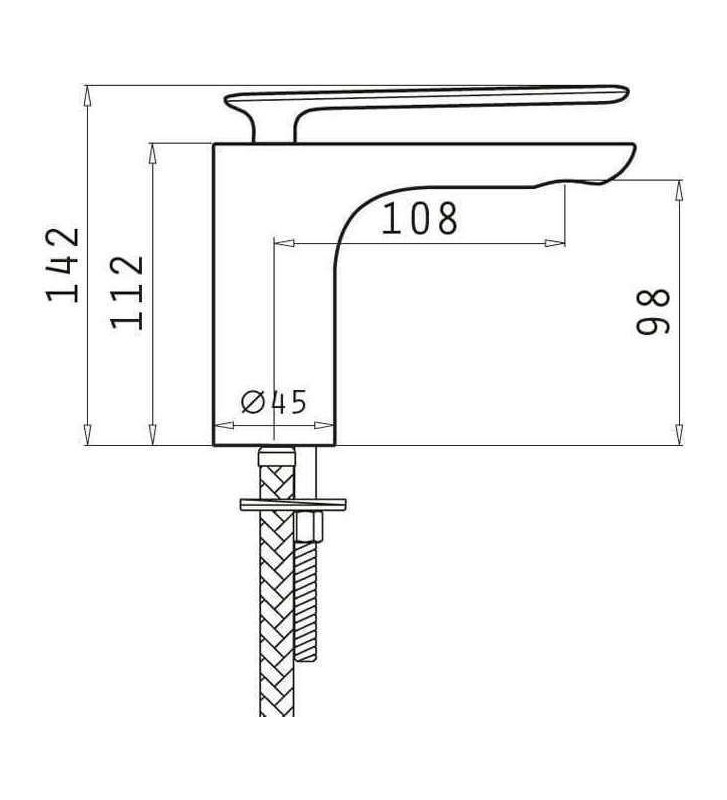 Washbasin faucet Mixer Pyramis Ermosa with click-clack valve (090923701)
