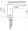 Washbasin faucet Mixer Pyramis Ermosa with click-clack valve (090923701)