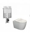 Focus Fit Rimless Set Fit Hanging Basin & Built-in Verso Faucet (11180) & Mat Handle Plate (111911) & Cover