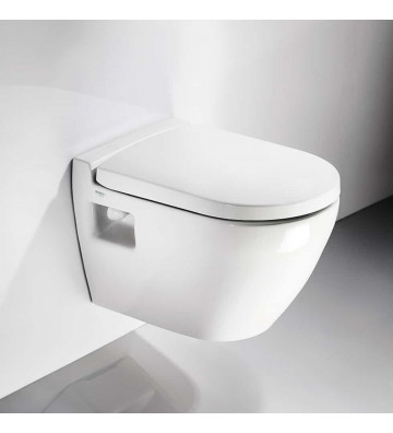 Hanging White Serel Smart Basin (48.5 cm) With Bidet System, With Bakelite Cover