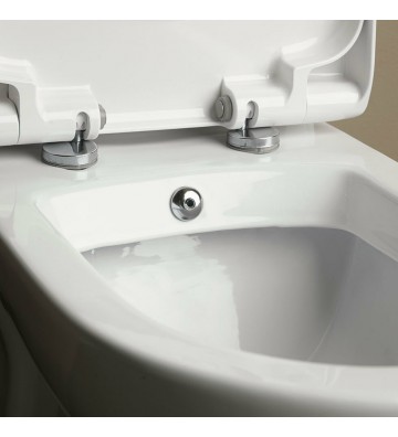 Hanging White Serel Smart Basin (48.5 cm) With Bidet System, With Bakelite Cover