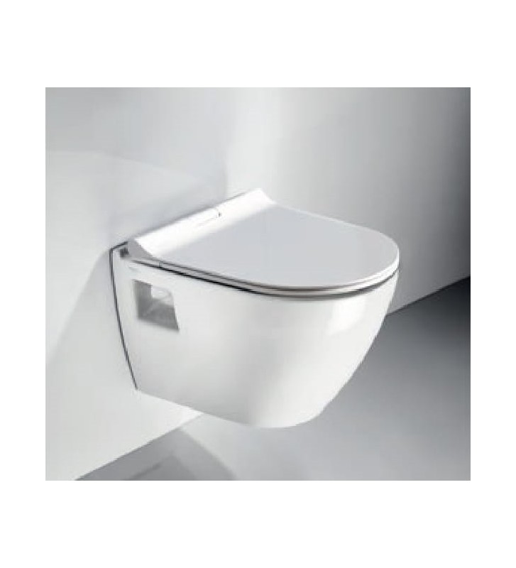Hanging White Serel Smart Basin (48.5 cm) With Bidet System, With Bakelite Cover